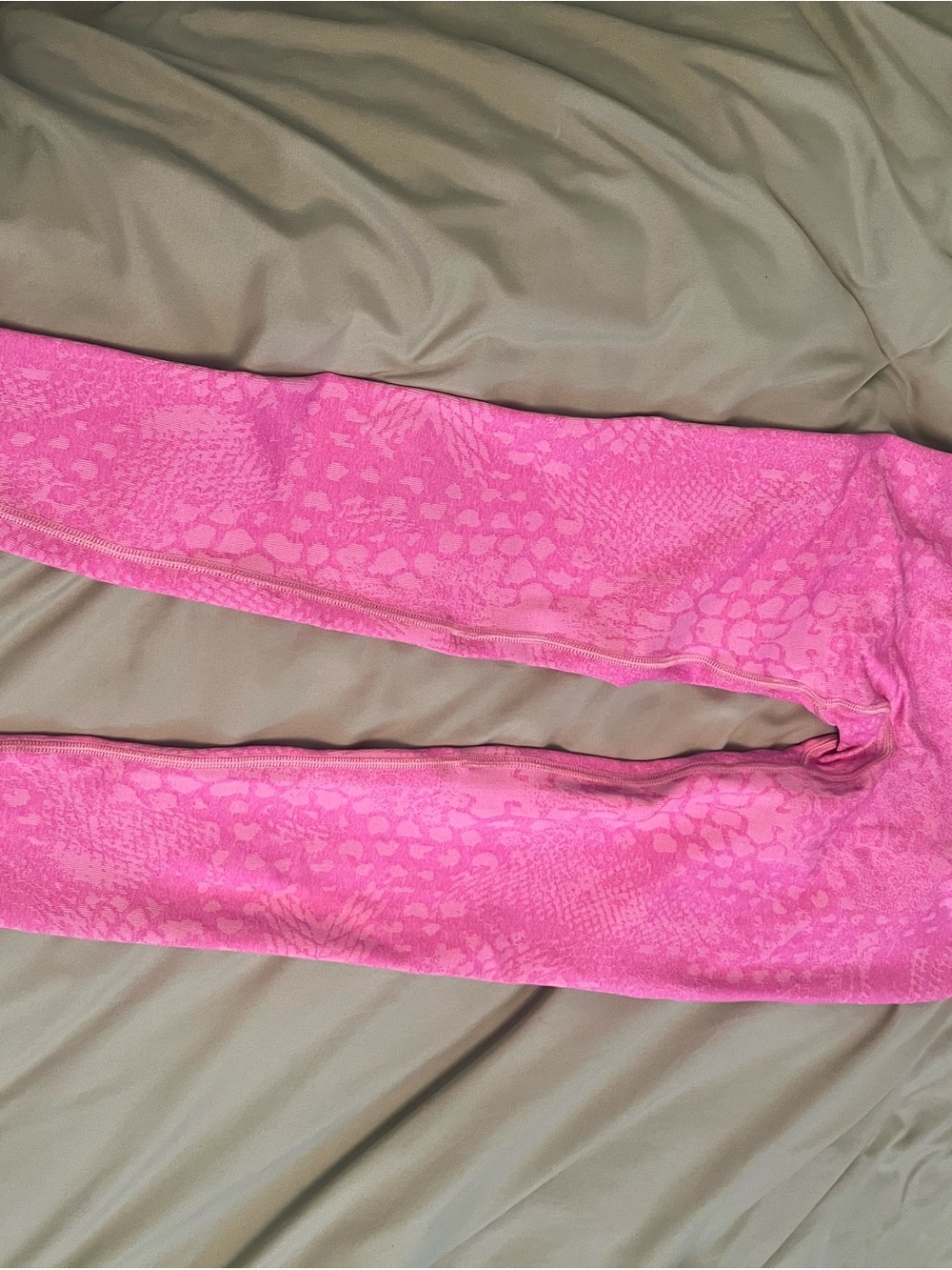Gymshark Hot Pink Snake-Print High-Waist Leggings